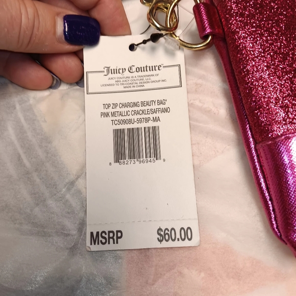 Juicy Couture Charging Cosmetic Bag NWT also can be used as Wristlet - Picture 8 of 8